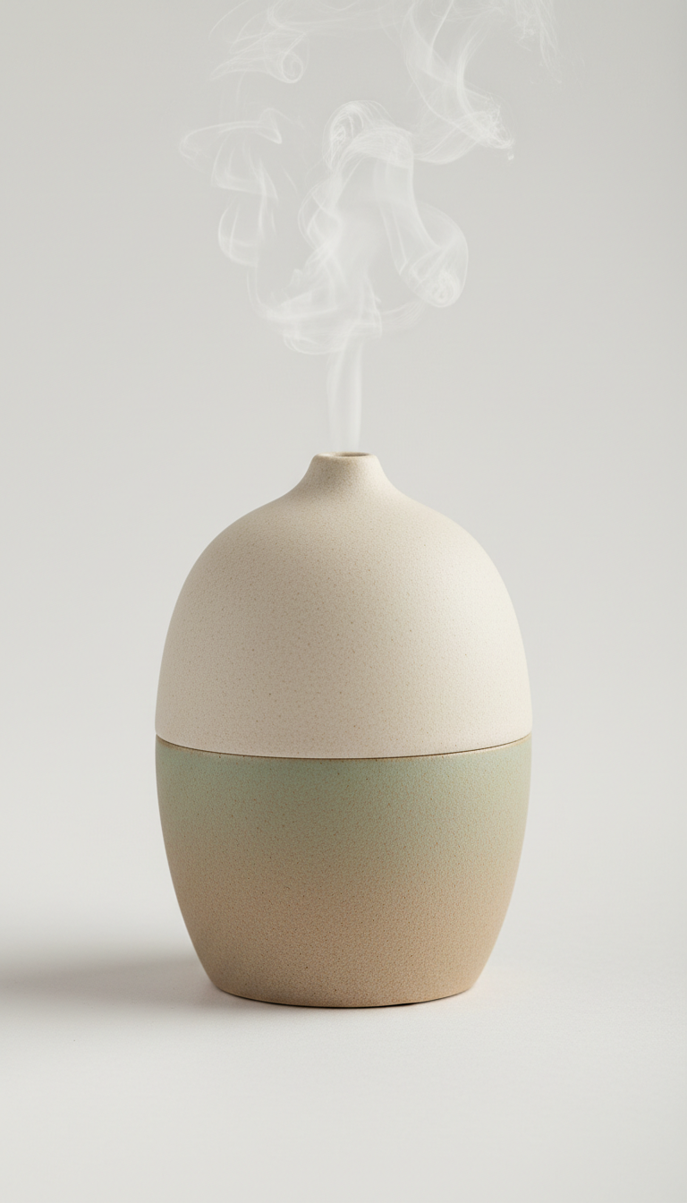 Diffuseur d’huiles essentielles en céramique mate – Silencieux, 8h d’autonomie