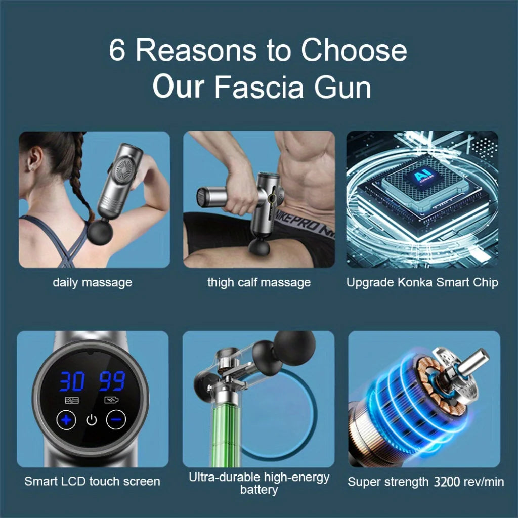 Pistolet de Massage Fascia – Relaxation Musculaire Profonde Dos, Cou & Corps | ZenVie