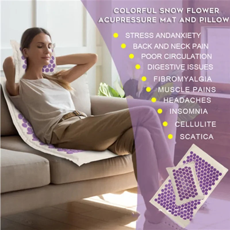 Tapis d'Acupression & Coussin – Soulage le Dos, le Cou et le Stress | ZenVie